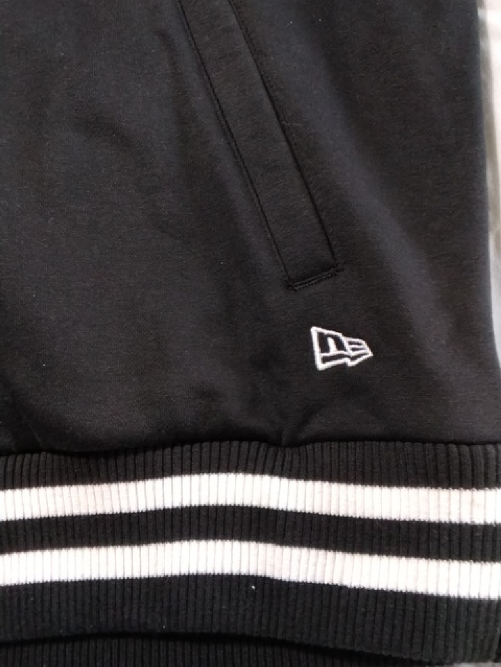New Era Black & White " EA Sports " Embroidered Varsity Bomber Jacket , XL , $48 - Picture 3 of 9